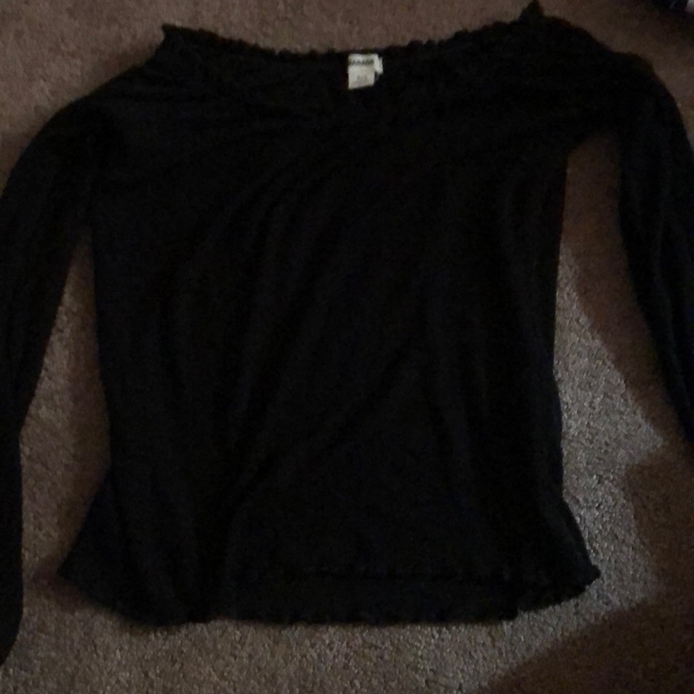 Black off the shoulder top from garage
